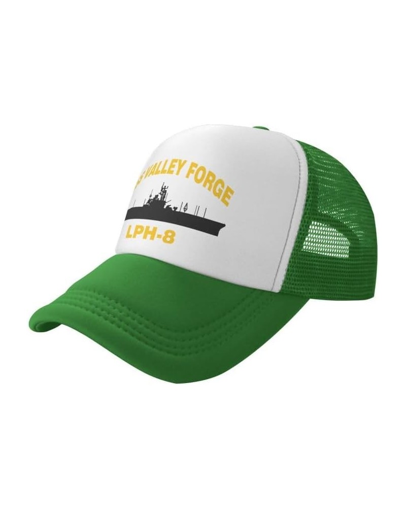 USS Valley Forge Lph-8 Flag-Trucker Hats Denim Hats Cowboy Knit hat Baseball Caps Fisherman's hat Green $16.47 Baseball Caps