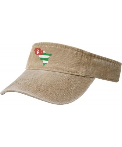 Abkhazia Terrain Map Sun Visor Hats for Women Men Sun Hat Cotton Golf Hat Vintage Baseball Cap Natural $14.04 Sun Hats