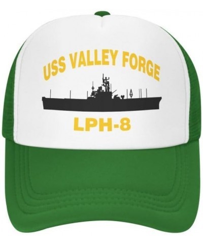 USS Valley Forge Lph-8 Flag-Trucker Hats Denim Hats Cowboy Knit hat Baseball Caps Fisherman's hat Green $16.47 Baseball Caps