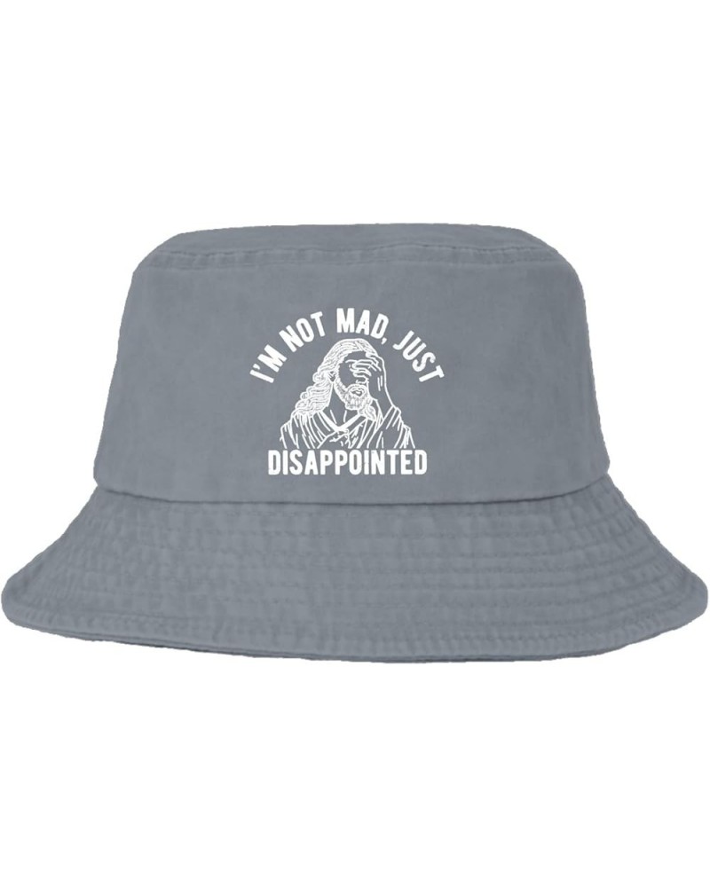 I'm Not Mad,just Disappointed Bucket Hat Bucket Hats Vintage Women Hats Golf Accessories for Vacation Must Haves Light Grey $...