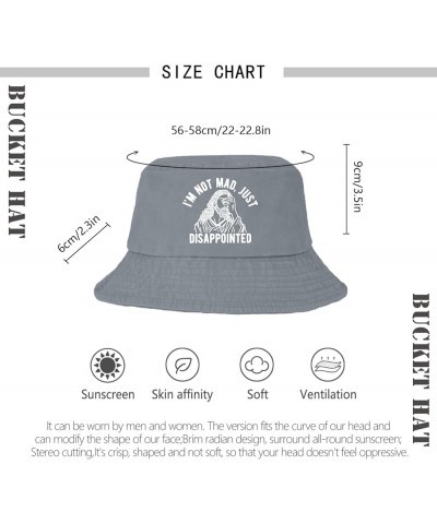 I'm Not Mad,just Disappointed Bucket Hat Bucket Hats Vintage Women Hats Golf Accessories for Vacation Must Haves Light Grey $...