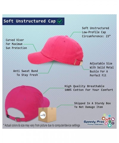 Soft Baseball Cap Dog Love Paws Cotton Dad Hats for Men & Women Hot Pink $12.60 Baseball Caps