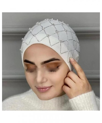 Muslim Hijabs Islam Under Scarf Cap Stretchy Headscarf Bonnet Turbante Rhinestone For Ramadan Women Navy Blue $17.59 Skullies...