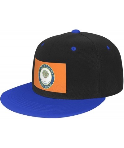 Flag of Orange County, Ny Baseball Cap for Men Women Snapback Hat Adjustable Flat Bill Hats Blue $9.89 Baseball Caps