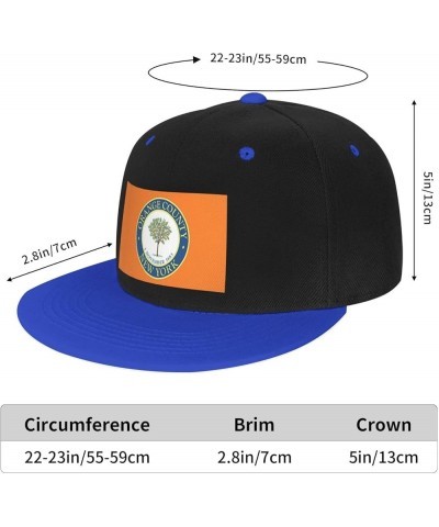 Flag of Orange County, Ny Baseball Cap for Men Women Snapback Hat Adjustable Flat Bill Hats Blue $9.89 Baseball Caps