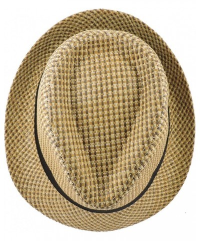 Fedora Hats Mens Women Sun Beach Derby Panama Summer Hats Gangster Cuban Jazz Beige Yellow $10.12 Fedoras