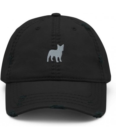 French Bulldog Hat, Embroidered Distressed hat, French Bulldog Gifts, Dog mom dad hat. Black $21.54 Baseball Caps