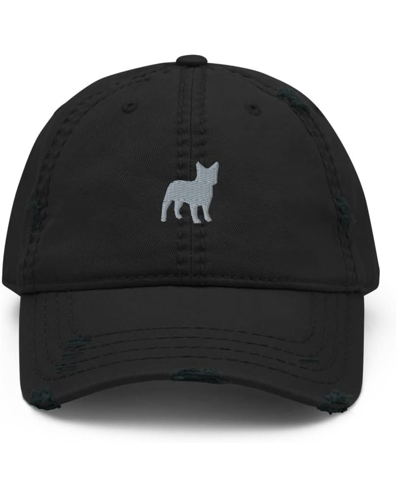 French Bulldog Hat, Embroidered Distressed hat, French Bulldog Gifts, Dog mom dad hat. Black $21.54 Baseball Caps