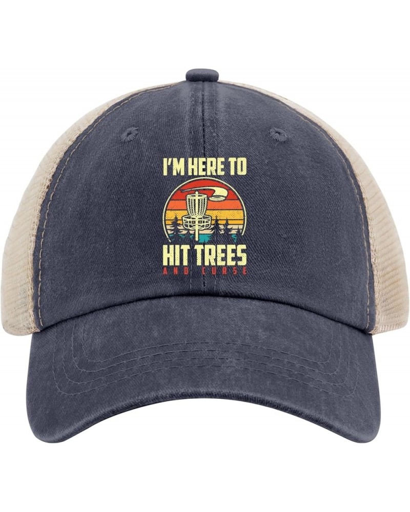 I'm here to hit Trees and Curse Trucker hat River hat Womens Trucker hat Gifts for Dad Golf Hats Purplish Blue04 $11.43 Sun Hats