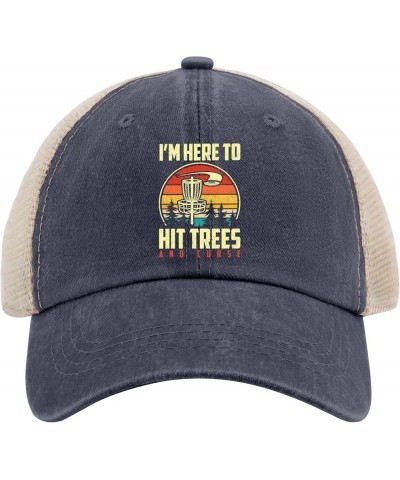 I'm here to hit Trees and Curse Trucker hat River hat Womens Trucker hat Gifts for Dad Golf Hats Purplish Blue04 $11.43 Sun Hats