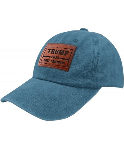 Trump 2024 Save America Baseball Hat Vintage Hiking Cap Gifts for Her Who Like Engraved,Golf Hats Suitable Cyan Blue $10.10 B...