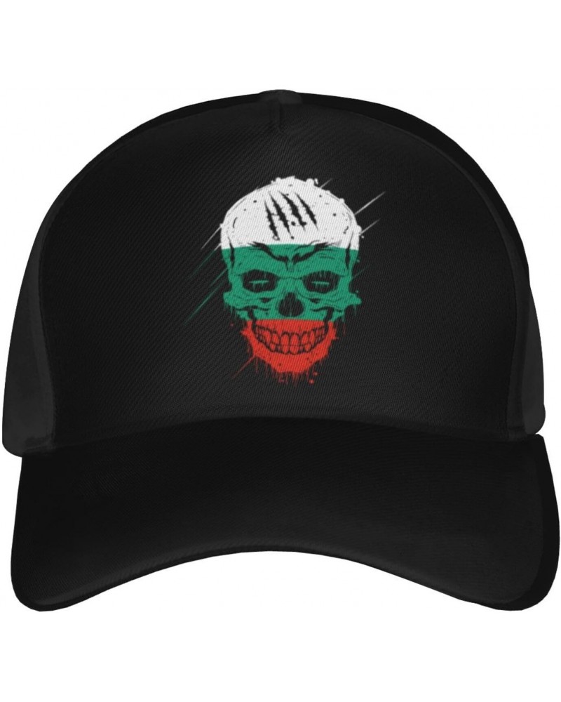 Creative Bulgaria Patriot Skull National Flag Baseball Cap Men's and Women's Baseball Hat Adjustable Casual Outdoor Breathabl...