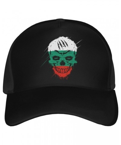 Creative Bulgaria Patriot Skull National Flag Baseball Cap Men's and Women's Baseball Hat Adjustable Casual Outdoor Breathabl...