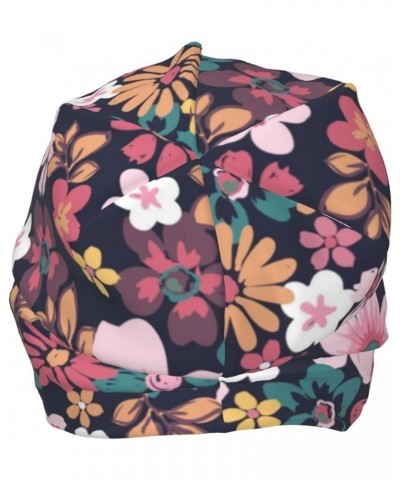 Winter Slouchy Beanies Knit Warm Winter Hats for Women Men, Summer Floral Garden Pattern Multicolor $11.99 Skullies & Beanies