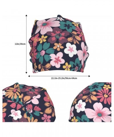 Winter Slouchy Beanies Knit Warm Winter Hats for Women Men, Summer Floral Garden Pattern Multicolor $11.99 Skullies & Beanies