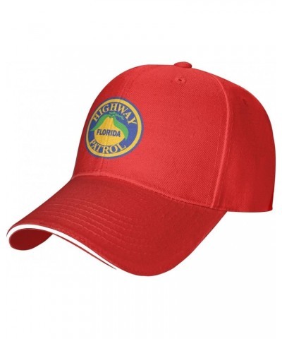 Florida Highway Patrol Adjustable Sandwich Dad Casquette for Men Women Red $11.19 Balaclavas