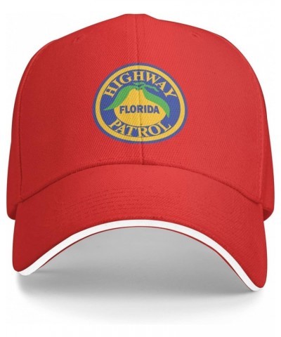 Florida Highway Patrol Adjustable Sandwich Dad Casquette for Men Women Red $11.19 Balaclavas