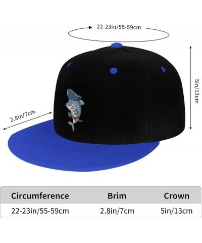 Angry Sharks Snapback Hat for Men Women Baseball Cap Trucker Flat Bill Hats Dad Caps Blue $11.88 Baseball Caps