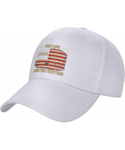 35th Birthday Gifts Vintage 1989 Hat Men Est 1989 35th Birthday Gifts for Women Hat Baseball Cap Snapback Hat White $17.34 Ba...