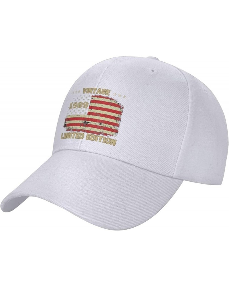 35th Birthday Gifts Vintage 1989 Hat Men Est 1989 35th Birthday Gifts for Women Hat Baseball Cap Snapback Hat White $17.34 Ba...