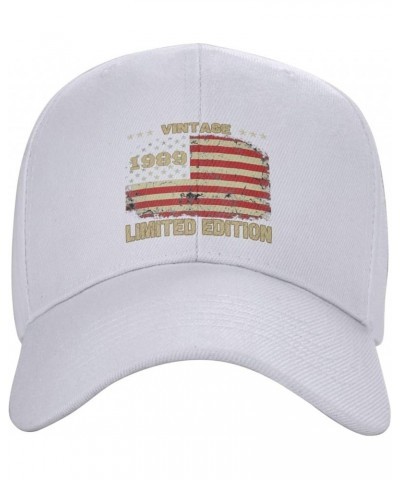 35th Birthday Gifts Vintage 1989 Hat Men Est 1989 35th Birthday Gifts for Women Hat Baseball Cap Snapback Hat White $17.34 Ba...