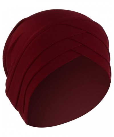 Women Head Wrap African Turban Hats Head Wraps for Black Women Rhinestones Turbans Beanie Cap Turban Women Turban Cap Red $7....