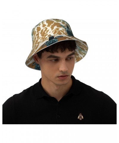 Turtles on The Beach Reflective Bucket Hat - Lightweight, Foldable Outdoor Sun Protection Hat Unisex Black, Black, One Size $...