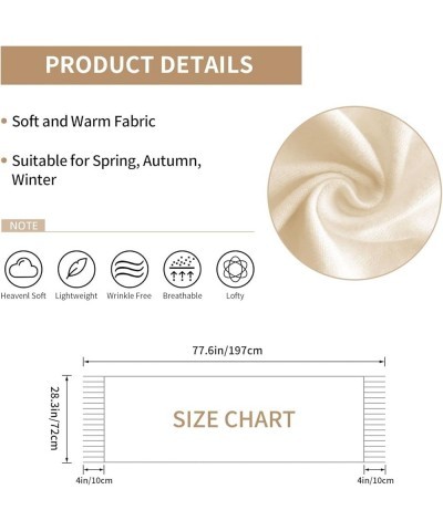 Avocado Scarfs For Women Winter Scarf For Women Cold Weather Soft Cashmere Shawl With Fringe Beach Stones Pattern $14.71 Scarves