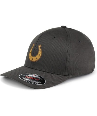 Flexfit Horseshoe Embroidered Baseball Cap Horse Cowboy Gray $16.19 Baseball Caps