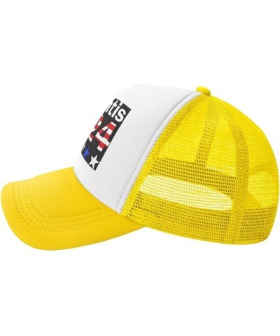 Ron Desantis 2024 Presidential Election Republican Mesh Trucker Hat Men Baseball Cap Ponytail Hat Women Sun Hat Black Yellow ...