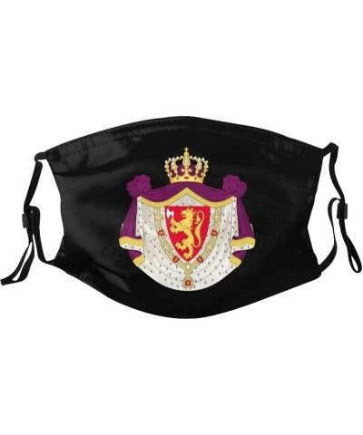 Coat of Arms of Norway Face Mask Washable Reusable Adults Breathable with 2 Filters Black $9.38 Balaclavas