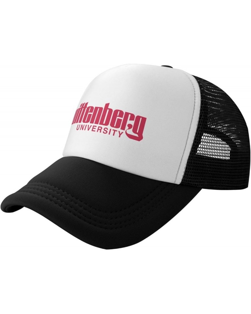 Wittenberg University Logo Trucker Hats for Both Men and Women - Mesh Baseball Snapback Hats Black $12.53 Baseball Caps