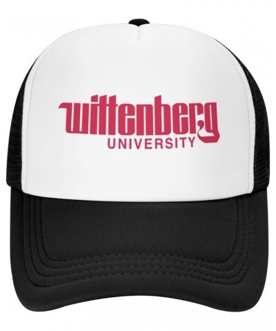 Wittenberg University Logo Trucker Hats for Both Men and Women - Mesh Baseball Snapback Hats Black $12.53 Baseball Caps