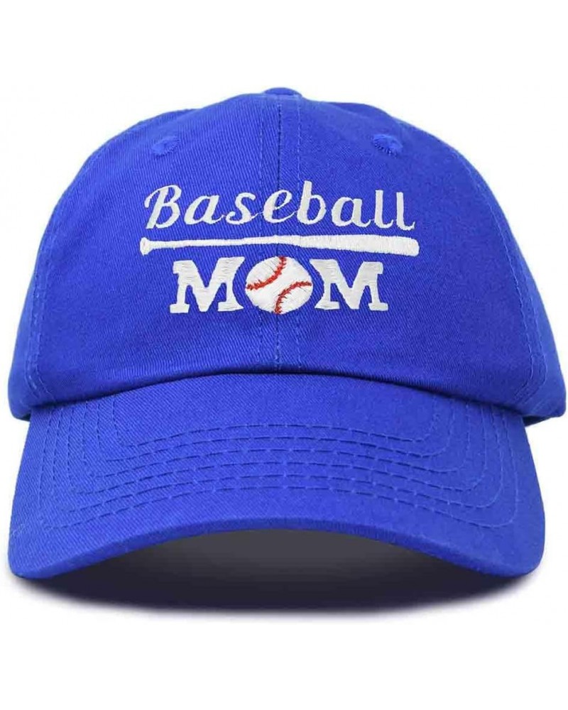 Baseball Mom Embroidered Dad Cap Cotton Hat Women Royal Blue $11.98 Baseball Caps