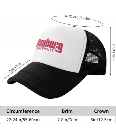 Wittenberg University Logo Trucker Hats for Both Men and Women - Mesh Baseball Snapback Hats Black $12.53 Baseball Caps