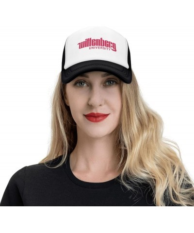 Wittenberg University Logo Trucker Hats for Both Men and Women - Mesh Baseball Snapback Hats Black $12.53 Baseball Caps