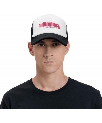 Wittenberg University Logo Trucker Hats for Both Men and Women - Mesh Baseball Snapback Hats Black $12.53 Baseball Caps