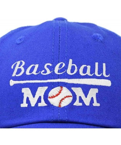 Baseball Mom Embroidered Dad Cap Cotton Hat Women Royal Blue $11.98 Baseball Caps