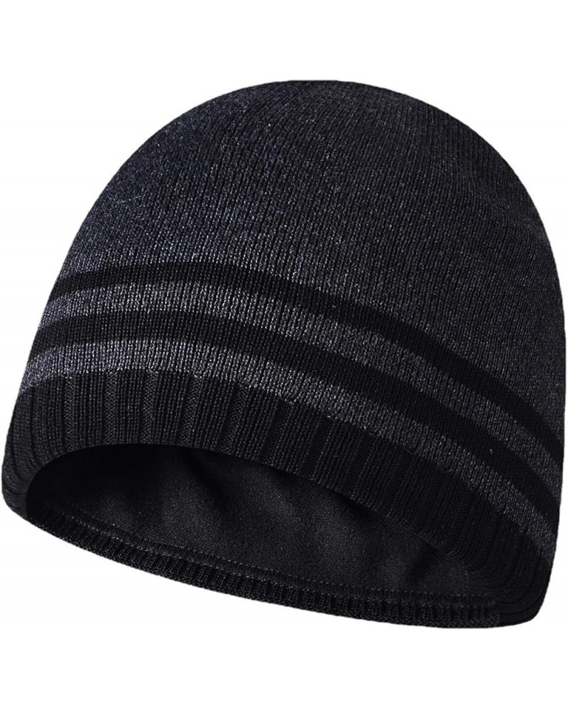 Yarn Hat Color Dome Yarn Hat Cold Pullover and Hat Solid Knitted Warm Men's Hat Solid Baseball Caps Who Hat C-dark Gray $13.0...