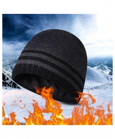 Yarn Hat Color Dome Yarn Hat Cold Pullover and Hat Solid Knitted Warm Men's Hat Solid Baseball Caps Who Hat C-dark Gray $13.0...