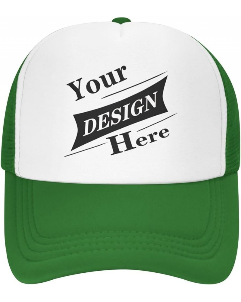 Custom Cap Your Custom Here,Custom Photo Hats,Custom Hat Design Your Own Classic Mens Womens Trucker Hat Green-16 $7.63 Baseb...