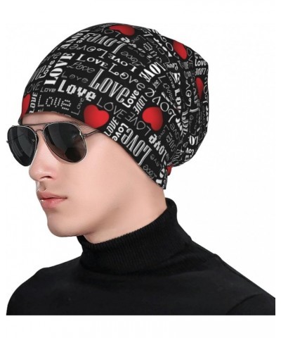 Valentine's Day Beanie Hats Winter Warm Hats Knit Hat Slouchy Skull Cap for Men and Women Valentine's Day 04 $12.17 Skullies ...