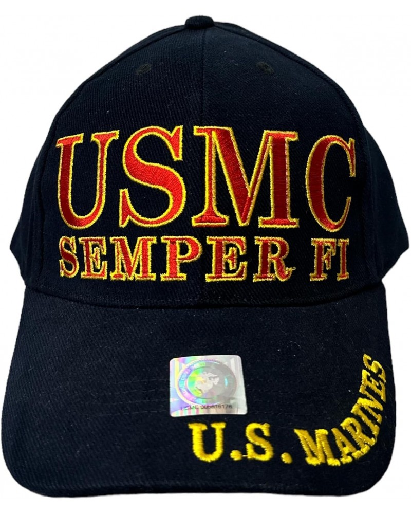 US Marines Black Embroidered Twill Baseball Cap Hat $15.95 Baseball Caps