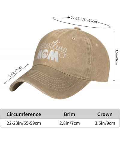 Wrestling Mom Cowboy Cap Adjustable Classic Vintage Baseball Cap for Men Women Black Natural $13.43 Cowboy Hats