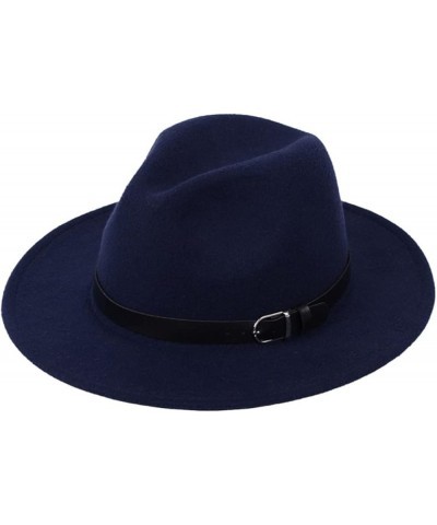 British Fedora Hat Men Women Imitation Woolen Winter Felt Hats Jazz Hat 56-58CM Purple $20.48 Fedoras