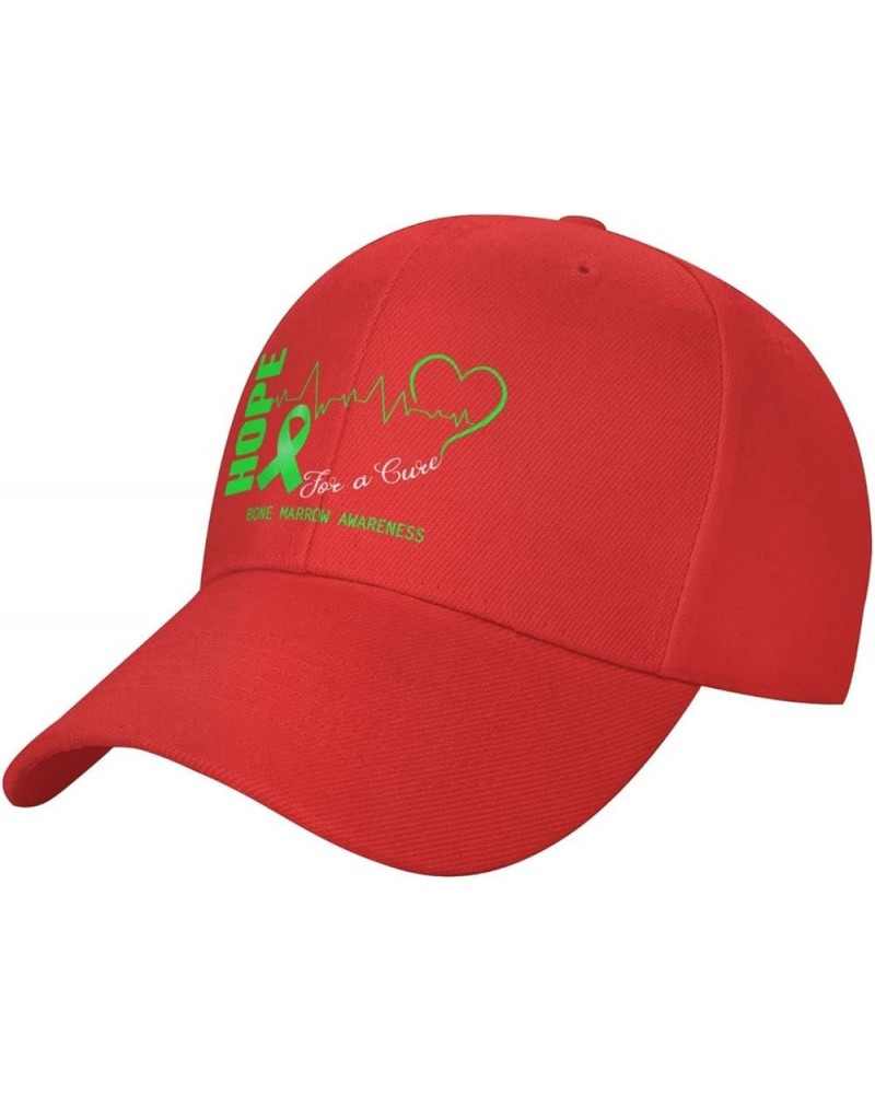 Hope for A Cure Bone Marrow Awareness Baseball Cap for Men Women Classic Adjustable Golf Dad Hat Red $11.03 Baseball Caps