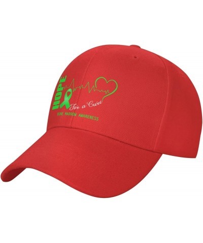 Hope for A Cure Bone Marrow Awareness Baseball Cap for Men Women Classic Adjustable Golf Dad Hat Red $11.03 Baseball Caps