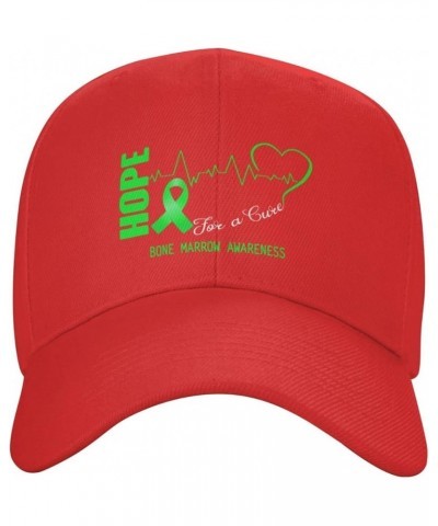 Hope for A Cure Bone Marrow Awareness Baseball Cap for Men Women Classic Adjustable Golf Dad Hat Red $11.03 Baseball Caps