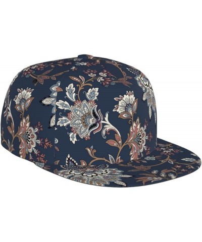 Paisley Baseball Cap, Flat Brim Trucker Hat, Buckle Adjustable Paisley21 $11.19 Baseball Caps