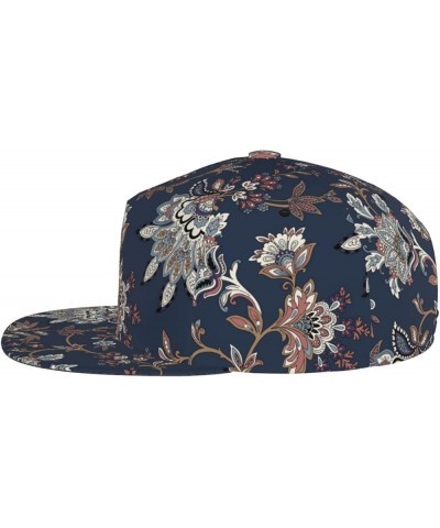 Paisley Baseball Cap, Flat Brim Trucker Hat, Buckle Adjustable Paisley21 $11.19 Baseball Caps